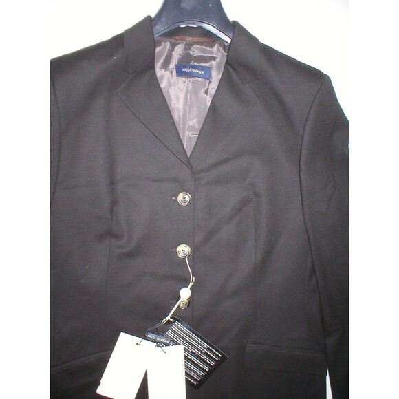 NWT Piazza Sempione Blazer Jacket 14 Dark Brown Wool New Italy Designer Womens - Picture 3 of 6